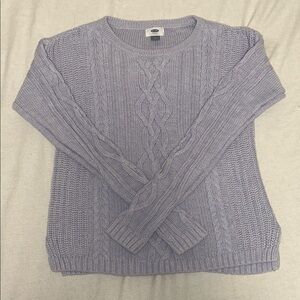 Old Navy Lavender Cable Knit Sweater